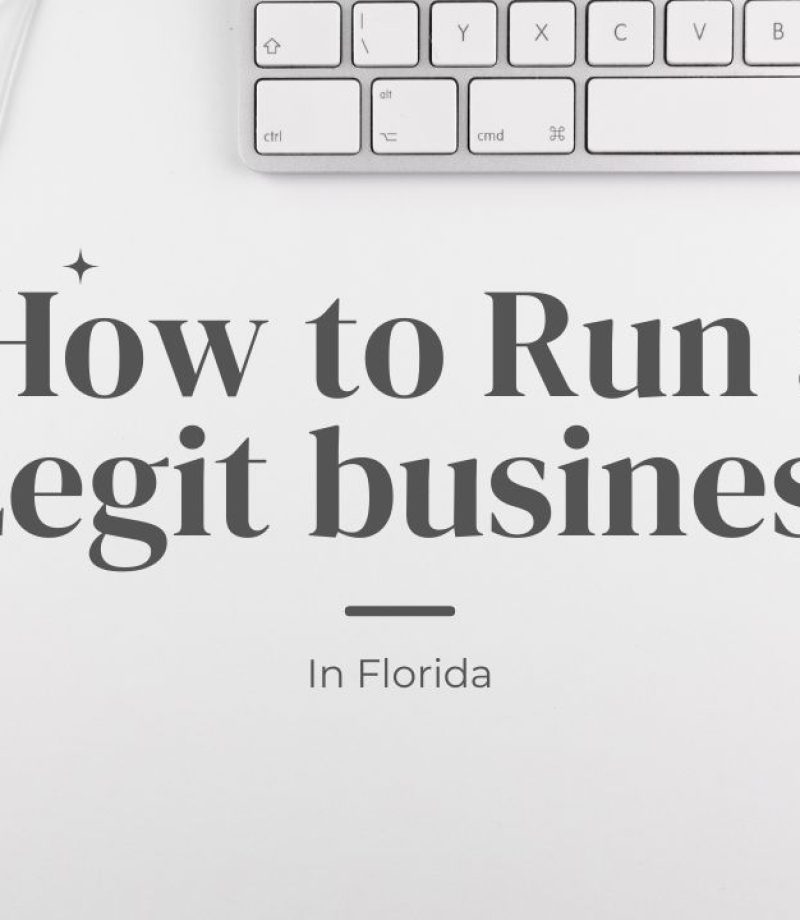 how to run a legit business in florida